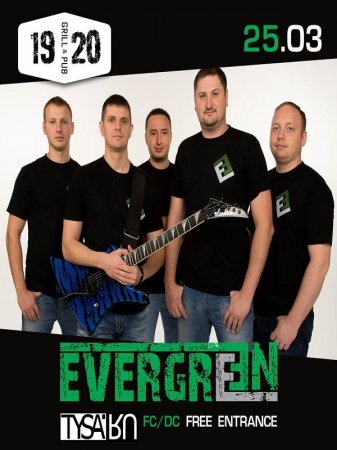 Выступление кавер-группы «Evergreen» в 19/20 гриль паб