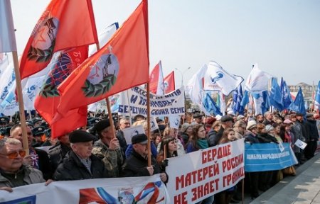На митинг в честь годовщины «Крымской весны» пришли 17 тысяч приморцев.