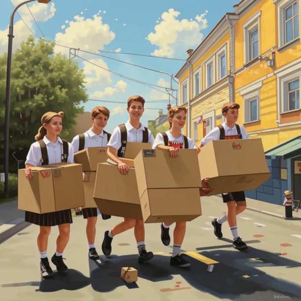 Школьники Артёма работают на каникулах
