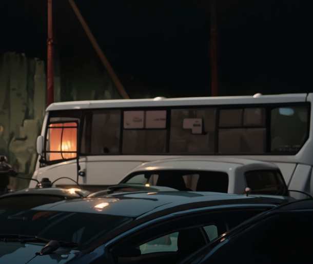 Пассажирский автобус сгорел в Артёме