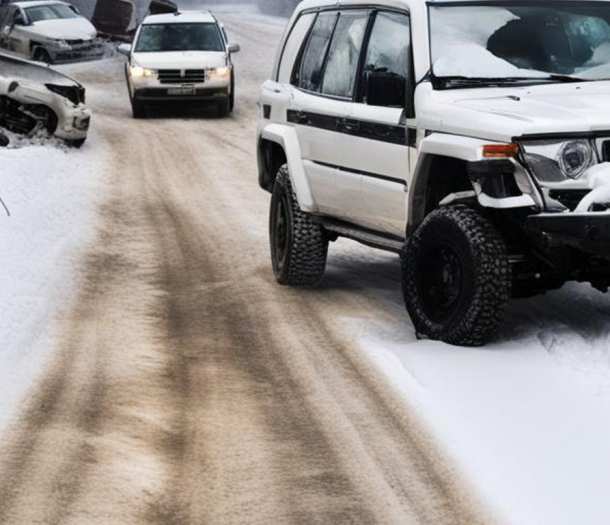 Госавтоинспекция Артёма устанавливает местонахождение водителя внедорожника, скрывшегося с места ДТП